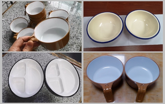 Shunhao ชามเมลามีน 2 สีทำโดยเครื่อง 2 สี
